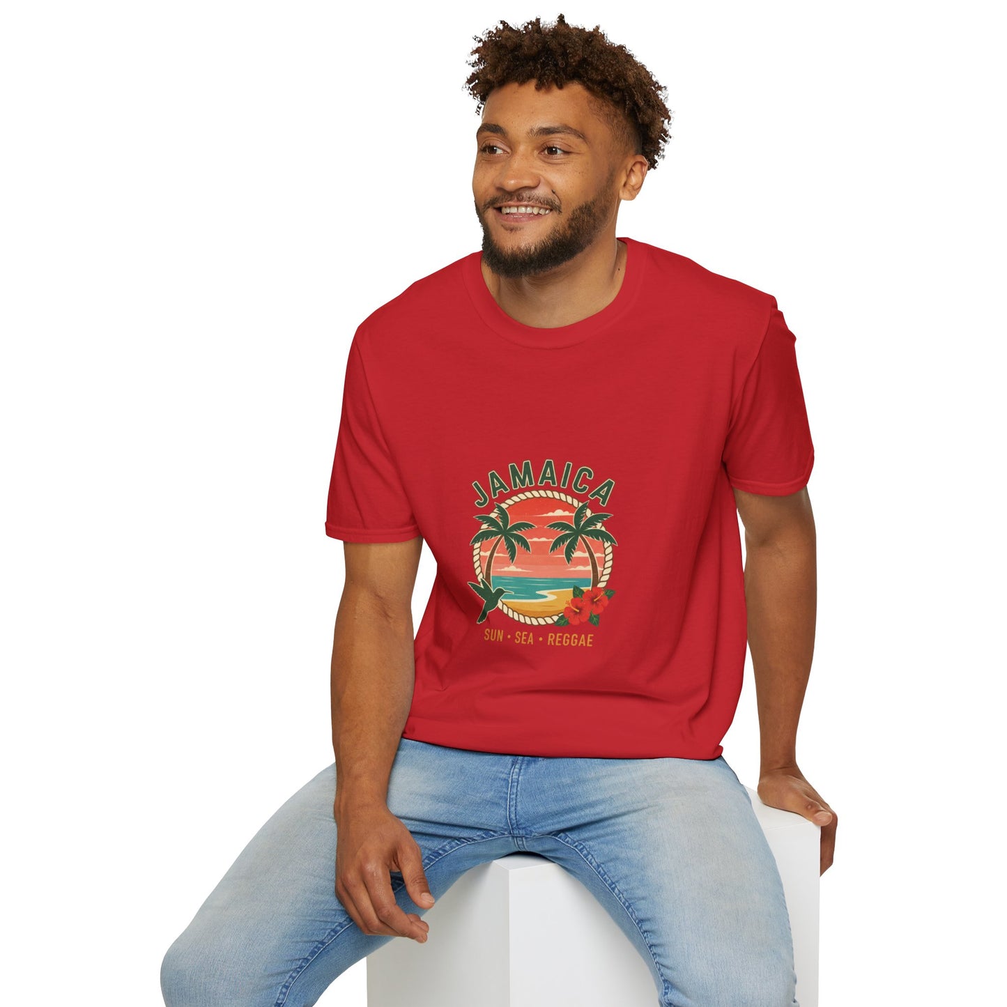 Jamaica Sunset Beach T-Shirt — Palm Tree Reggae Vacation Tee