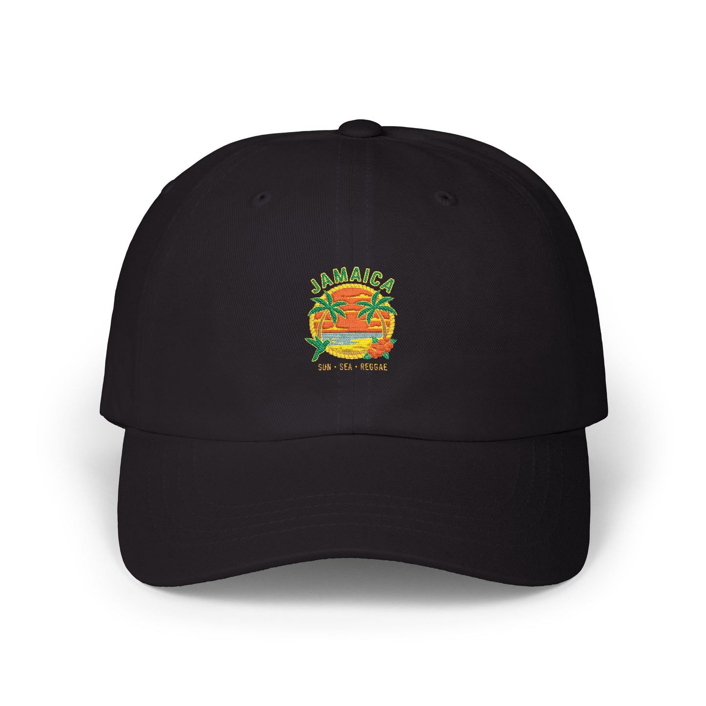 Dad Cap - Retro Jamaica Tropical Sunset Embroidered Hat