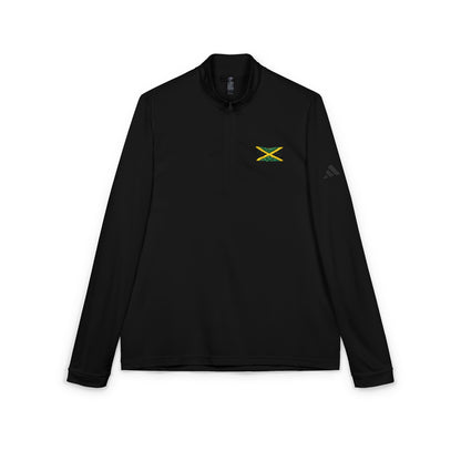 Embroidered Jamaican Flag Quarter-Zip Pullover