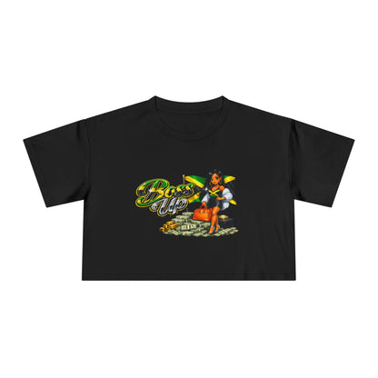 Boss Up Crop Tee — Retro Pinup Graphic Women’s Crop Top