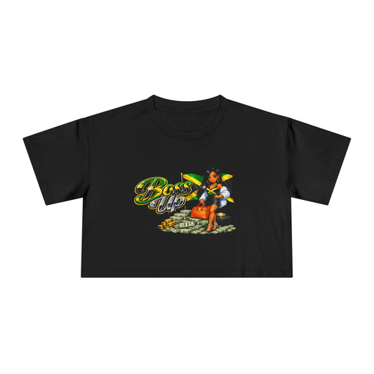 Boss Up Crop Tee — Retro Pinup Graphic Women’s Crop Top