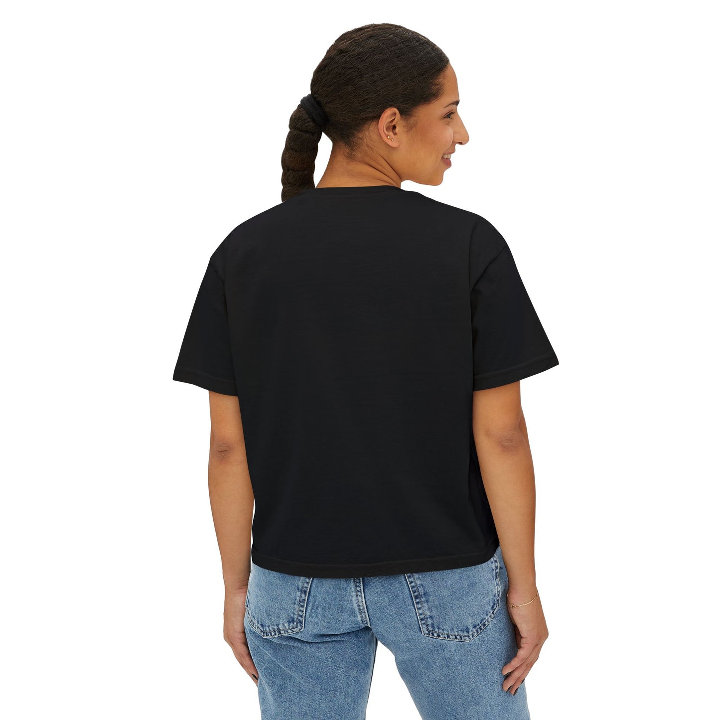 Boss Up Women's Boxy Tee – Empowered Girl Graphic Tee