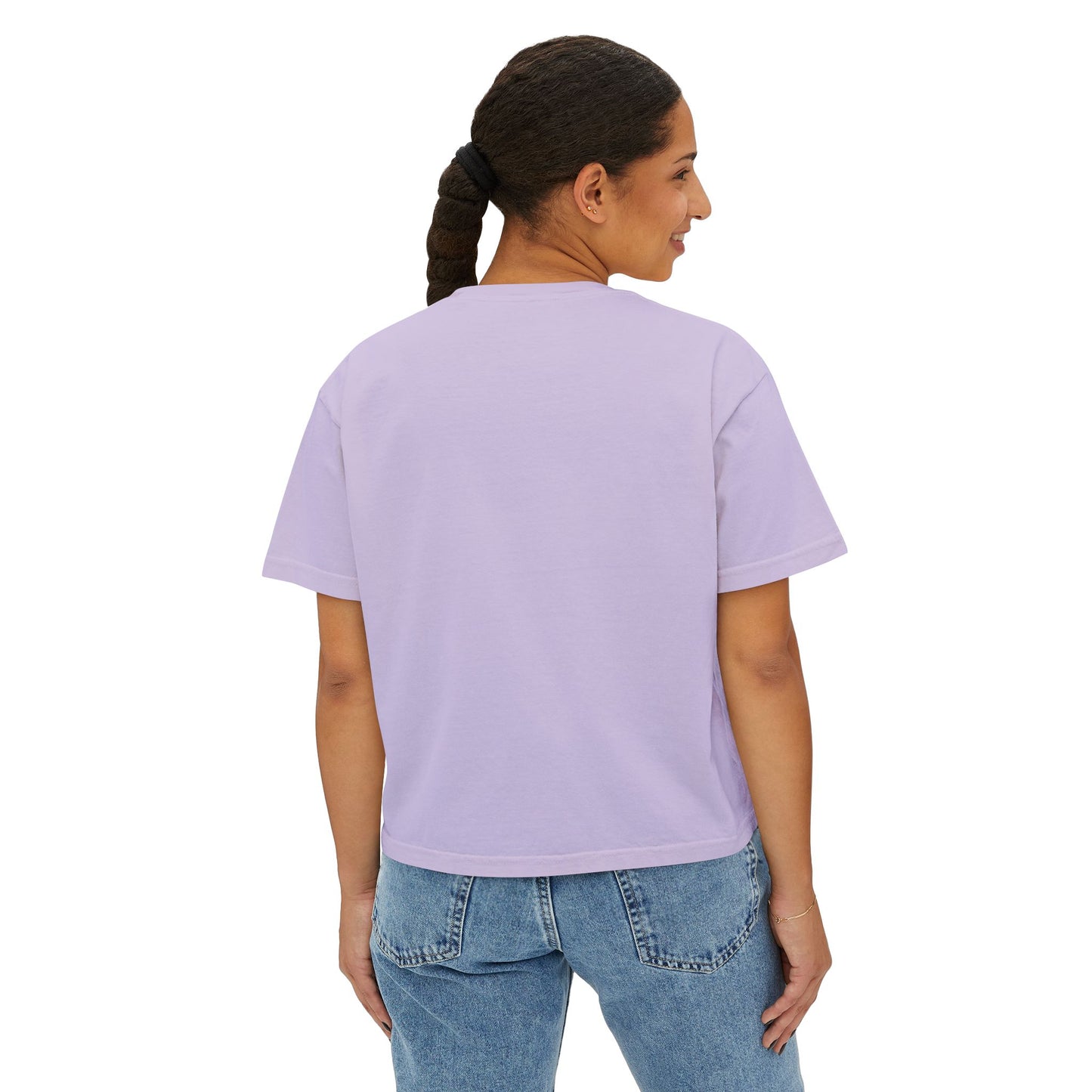Boss Up Women's Boxy Tee — Retro Pinup Money Hustle Graphic Tee