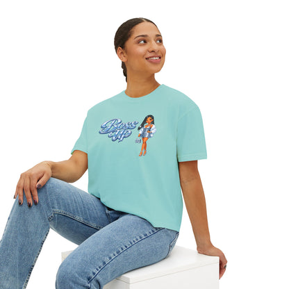 Boss Up Women's Boxy Tee – Empowered Girl Graphic Tee