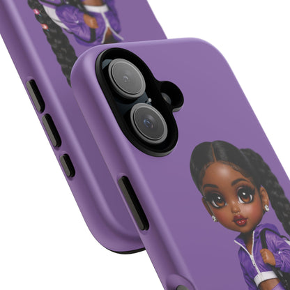 Phone Case — Purple Doll Girl Cute Athletic Character Design