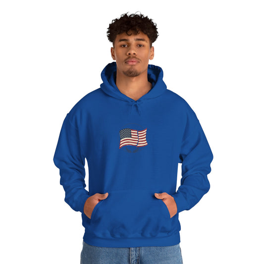 American Flag Hoodie – Vintage Waving USA Sweatshirt
