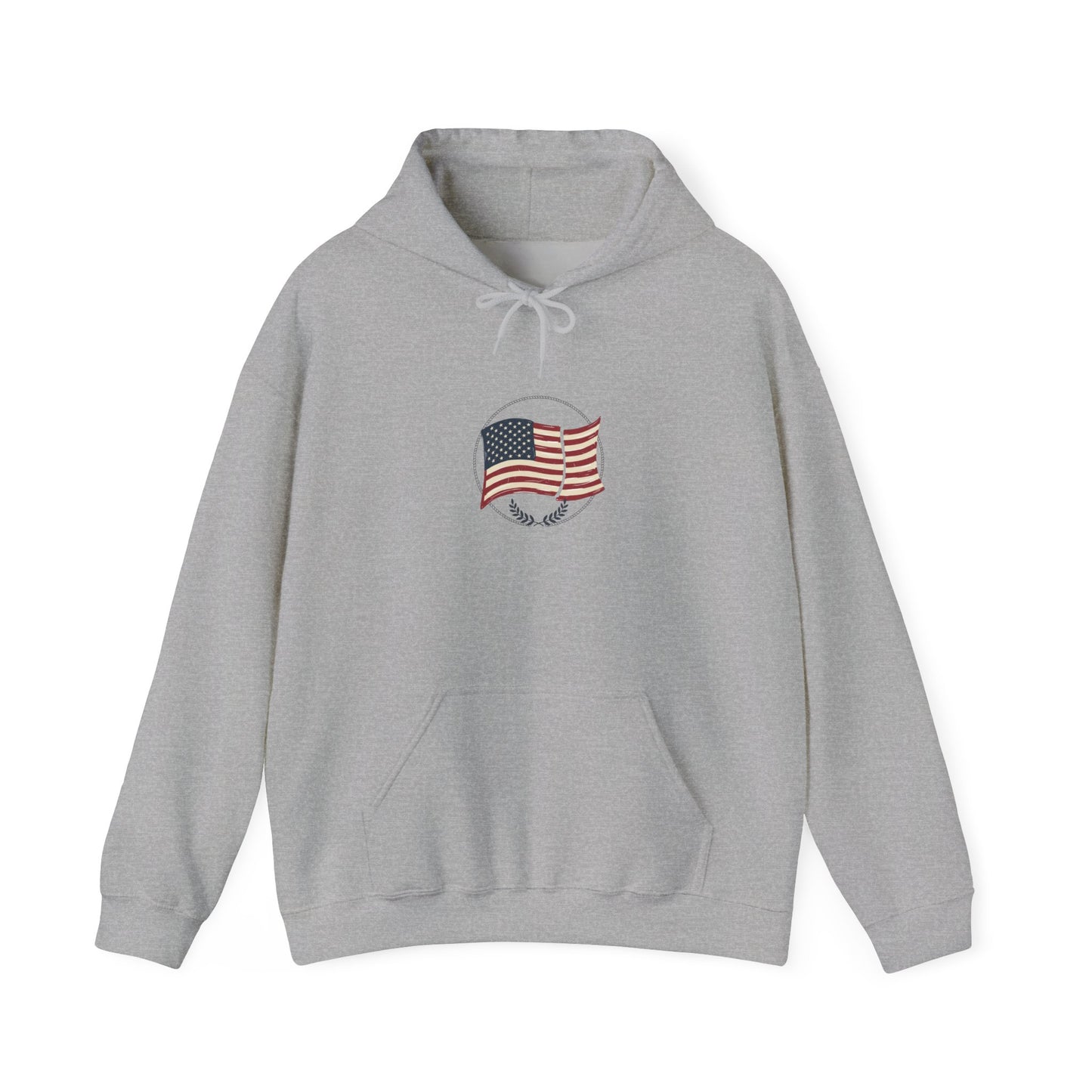 American Flag Hoodie – Vintage Waving USA Sweatshirt