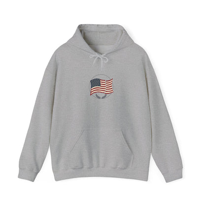American Flag Hoodie – Vintage Waving USA Sweatshirt