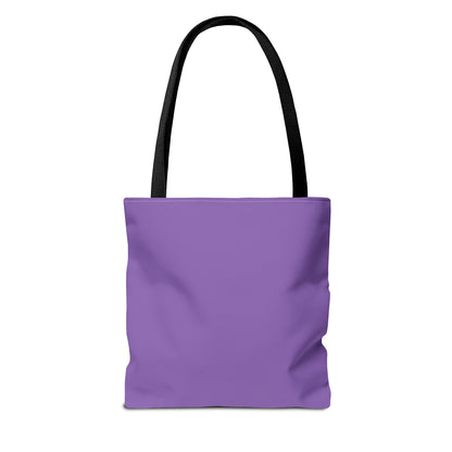 Purple Streetwear Doll Tote Bag - Cute Black Girl Art Bag