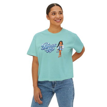 Boss Up Women's Boxy Tee – Empowered Girl Graphic Tee