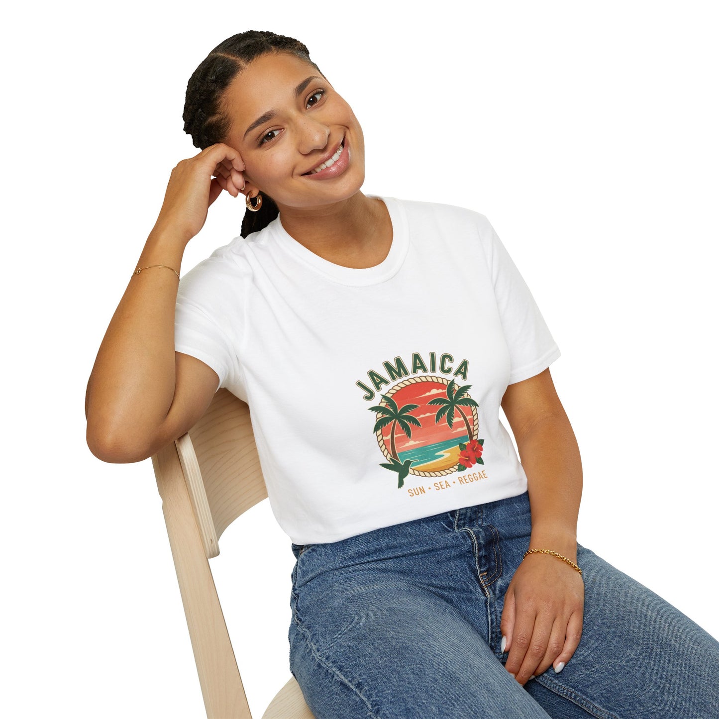 Jamaica Sunset Beach T-Shirt — Palm Tree Reggae Vacation Tee